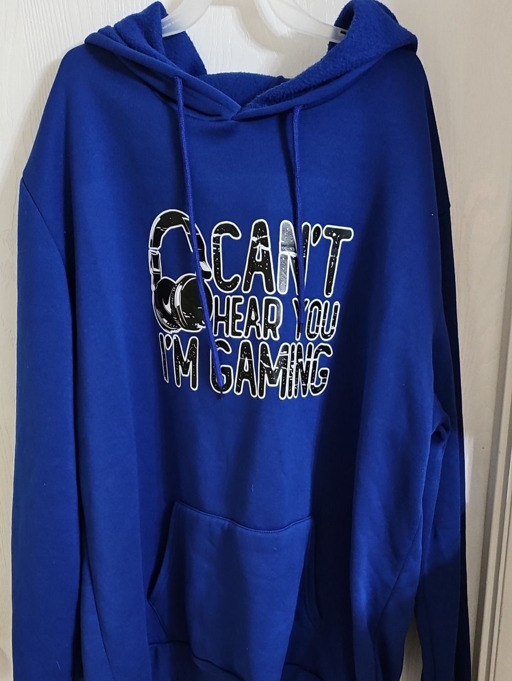 Gaming Hoodie - Royal Blue "I Can't Hear You I'm Gaming"